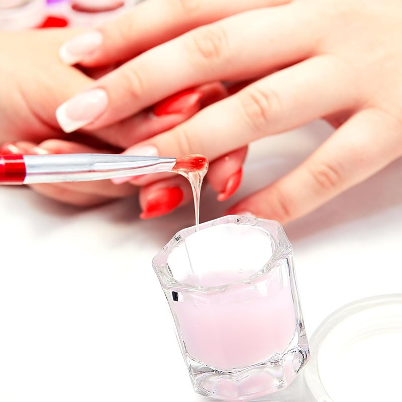 JMU 12 Pck Dental Dappen Dishes, Glass Dappen Dishes for Acrylic Nails Glass Crystal Cups Nails, 1.3" x 1.33", 4 Colors - Image 5